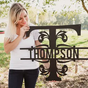 Split Letter Name Monogram