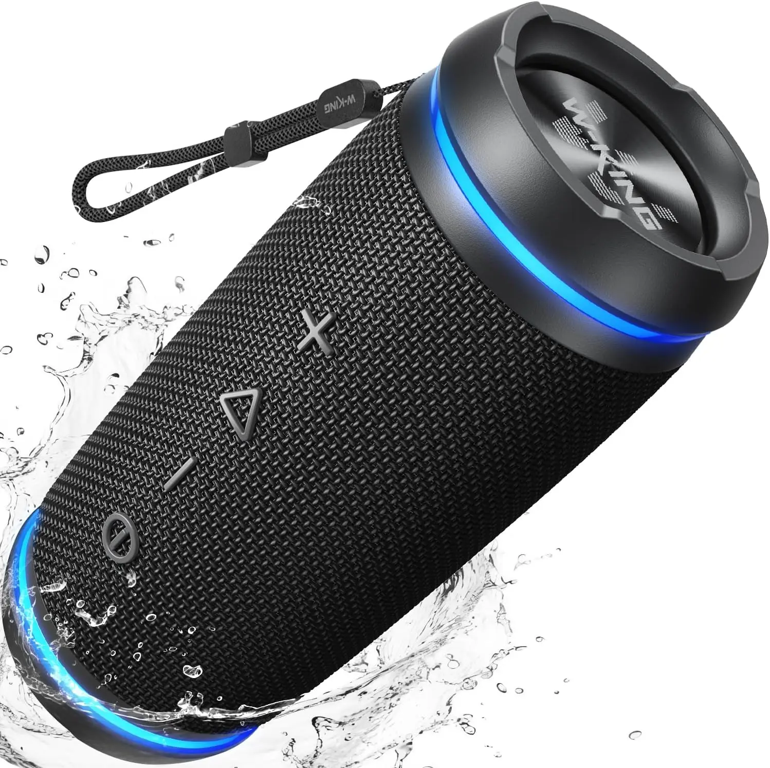 W-KING Portable Bluetooth Waterproof Subwoofer Speaker - 36W Audio Device, IPX6 Waterproof, 360° Stereo Sound, 30H Playtime, Adjustable Settings, Ideal for Camping & Bike Rides