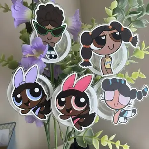 90s Cartoon Black Girl Superhero Stickers, Black Girl Magic, Woman Superhero Sticker, Girl Power Sticker, Power Girls Sticker