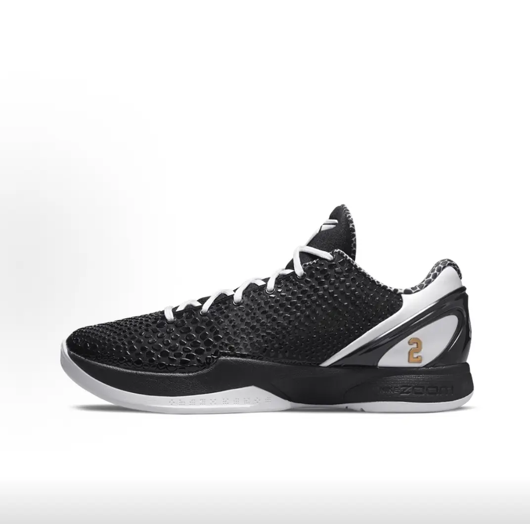 New men's basketball shoes - black and white, with anti-slip and shock-absorbing properties, providing comfortable and casual wear.