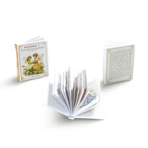 1:6 Scale Vintage Fairy & Christmas Miniature Book Set – Illustrated Story Collection for DIY Dollhouse Scenes, Collectors & Holiday Displays