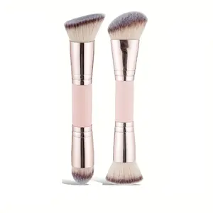 Dual-Ended Foundation Brush, Multi-Functional Makeup Brush, Soft Dense Bristles, Perfect for Liquid, Cream, Powder, Flawless Finish
