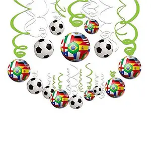 30 football-themed hanging ornaments, suitable for football-themed party supplies and birthday party decorations, perfect for World Cup party decorations, gifts for football fans, and gifts for boyfriends and husbands.