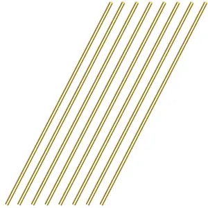 Brass Solid Round Rod Lathe Bar Stock, 1/8 inch in Diameter, 12 inches in Length (8 Pieces)