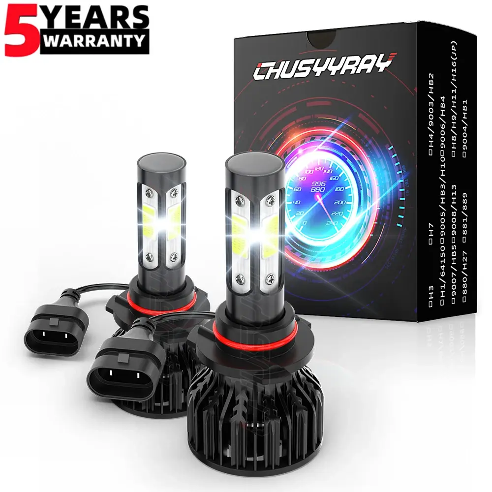 Cars Accessories 9005 HB3 LED Headlight Super Bright Bulbs Kit White 6500K 360000LM High/Low Beam Vehicle Led