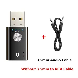 4 in 1 Bluetooth 5.1 Audio Receiver Transmitter Stereo USB Dongle 3.5Mm 3.5 AUX RCA Wireless Adapter for Car Kit TV PC Headphone VIKEFON