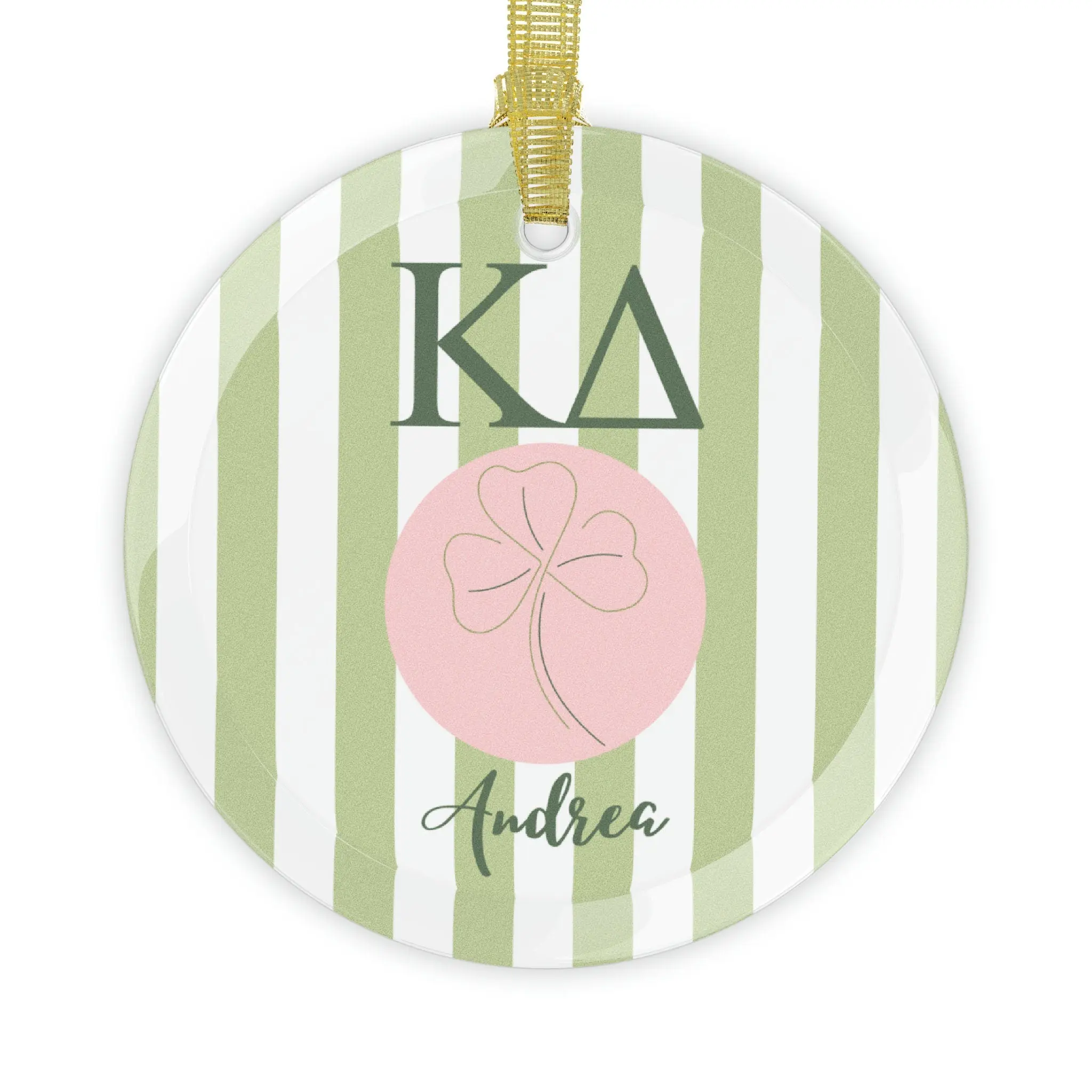 Kappa Delta Personalized Shamrock Ornament