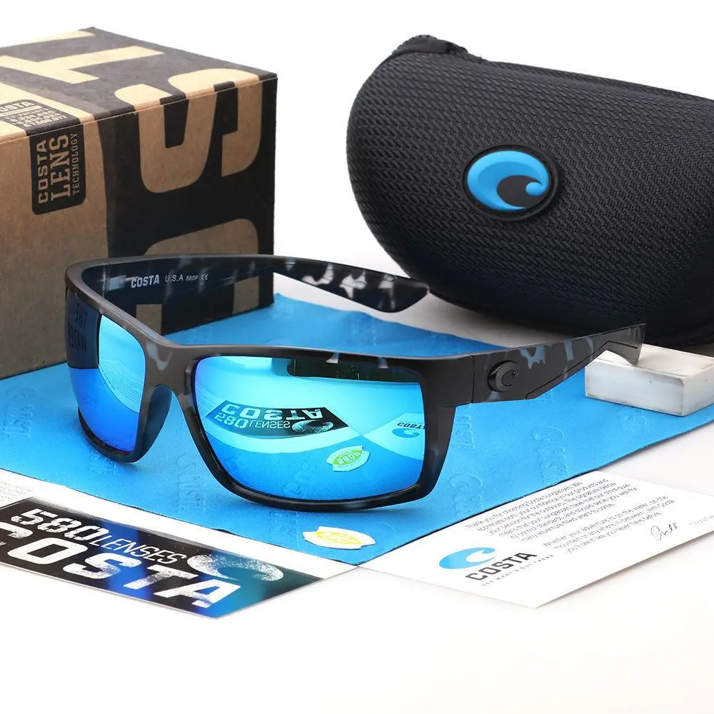 Costa Men’s Blue Mirror Polarized Sunglasses UV400 Lightweight Outdoor Fishing Driving Eyewear