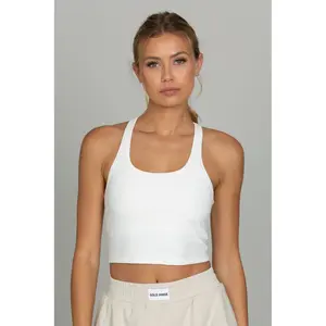 White Racerback Crop Tank White Racerback Crop Tank
