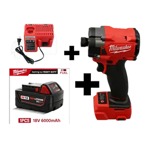 Milwaukee Brushless 18V Lithium Ion Cordless Impact 300N.M Driver High Torque Electric Drill Screwdriver for Heavy Duty Fastening, Woodworking, Metalworking, Automotive Repair, and Construction