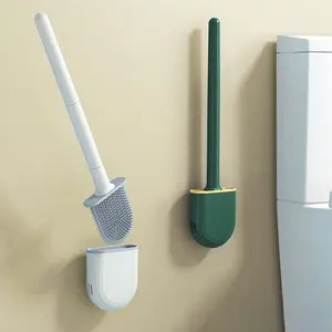 Mini Silicone Toilet Brush – Household No Dead Corner Toilet Cleaning Brush, Wall-Mounted & Removable