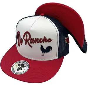 De Rancho Texas Rooster Hat (White/Red)