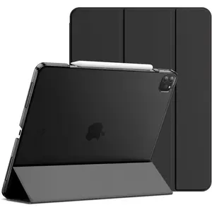 Case for iPad Pro 12.9-Inch (2020/2018 Model, 4th/3rd Generation), Compatible with Pencil, Cover Auto Wake/Sleep (Black)