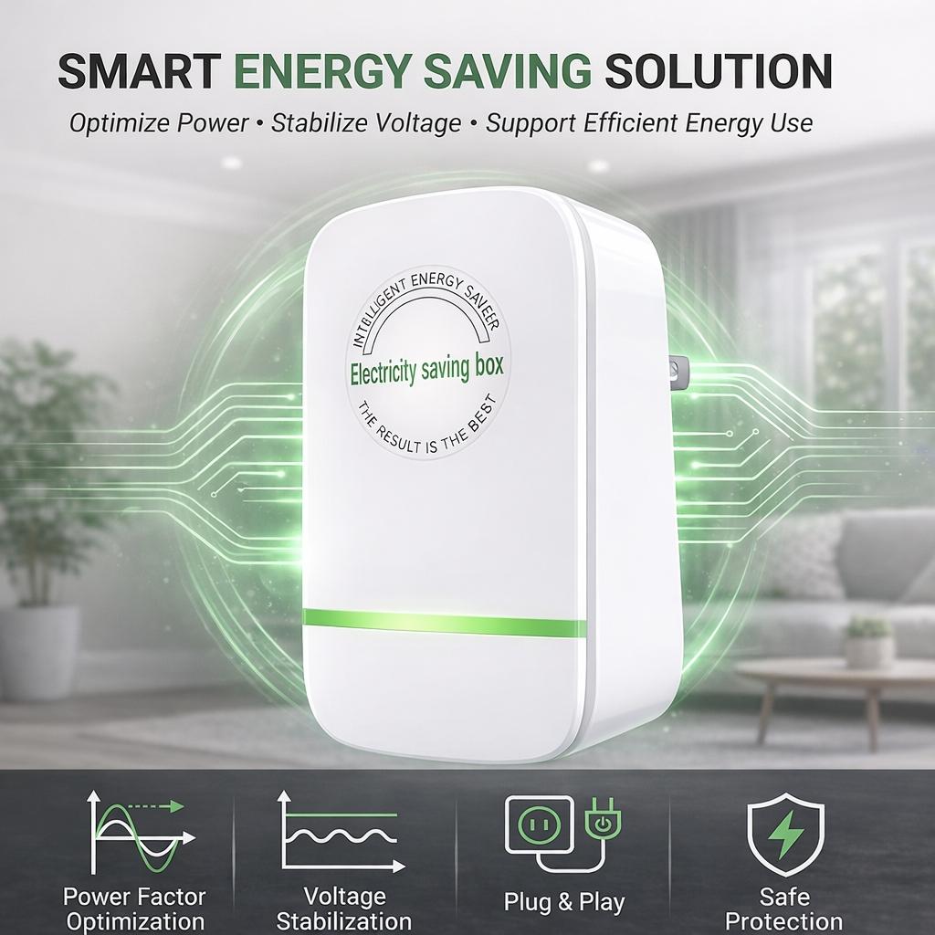 A$2026 New Updated Plug-In Power Box Equipped with US Standard Plug, Universal Wide Voltage Design, Global 90-250V AC Input Compatible, Multi-Scene Portable Power Adapter for Home & Outdoor Use