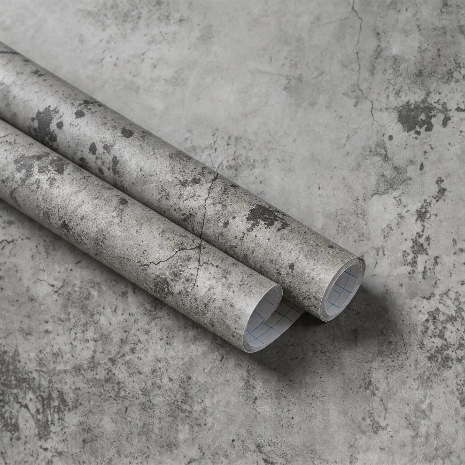Self-Adhesive Concrete Texture Wallpaper Roll, Dark Cornerless Self-Stick Wall Paper, Textured Wall Paper, Ideal for Walls, Cabinets, Bedrooms, Living Rooms, Concrete Finish Wallpaper