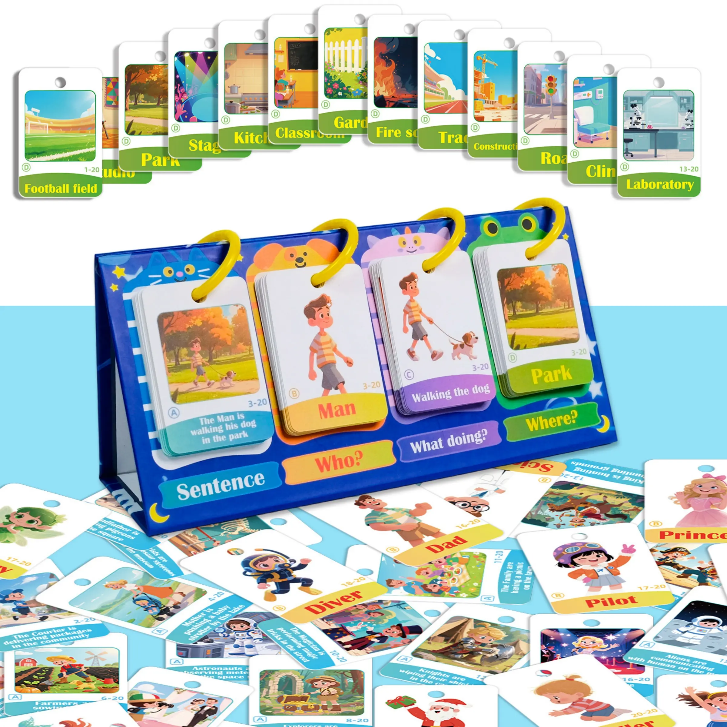 80 Pcs Educational Sentence Building Kit, Early Learning Toy, Preschool Learning Tool, Preschool Learning Materials, Learning Tool, Suitable for Daily Study and Home Education