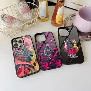 S-Squids Game Phone Case for 17 Pro Max iphone 16 Plus 15 Pro Max 14 12 11 13 Mini X Xs XR PC+TPU Cover