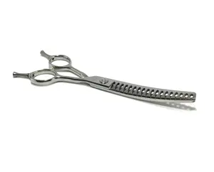 New Moon Half-Moon Dog Grooming Curved Chunker Scissor