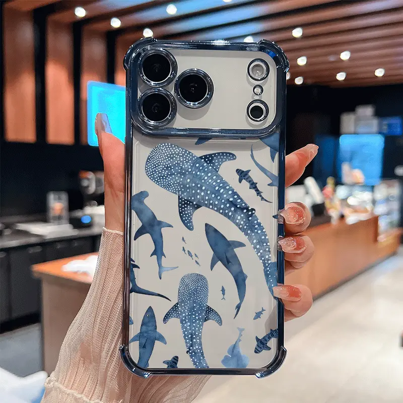 Handheld Crystal Smartphone Case Accessory - Elegant White Floral Soft TPU, Shockproof, Durable, Crystal-Clear Look, Comfortable Grip, Lightweight, Precise Fit Cover for iPhone 17/16 Pro Max,15 Pro,14,13,12,11,XR,XS,SE,Mini (Gift Option)