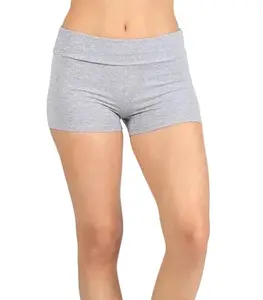 Foldover Waist Cotton Spandex Shorts