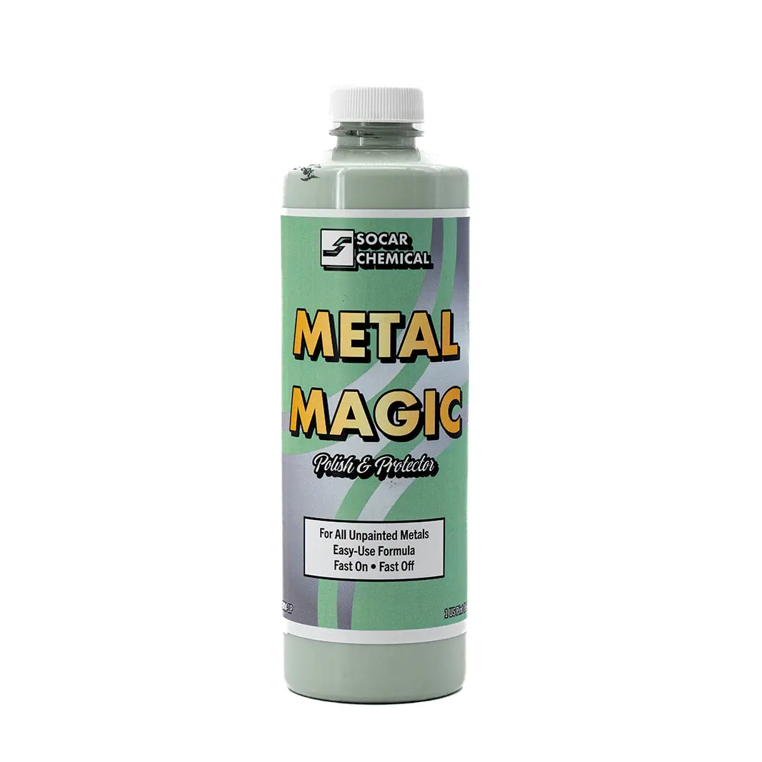 Socar Chemical Metal Magic - Fast On & Fast Off Formula for Brass Aluminum Stainless Steel Copper Gold Silver Other Unpainted Metals Easy Use Polish & Protect, Multi-Metal Compatibility