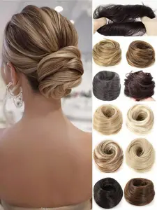 Synthetic Heat-Resistant Bun Wig Elastic Wig Extension Ladies Hair Accessories 3 Inches Wig Ring For Women Hairstyle
