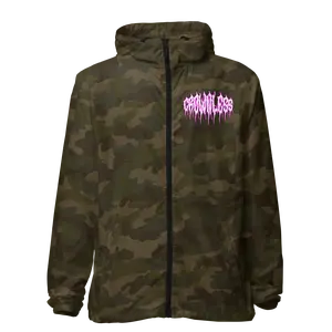 CROWNLESS PINK "BOW TO NO ONE" GREEN CAMO WINDBREAKER