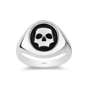 Silver Skull Signet Ring
