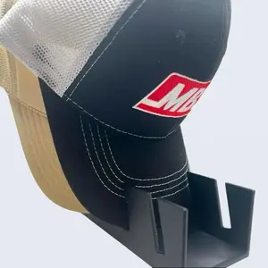 Hat Holder Organizer - 3D Printing, Black, Functional Design, Versatile for Various Occasions, Eco-Friendly Plastic Racks