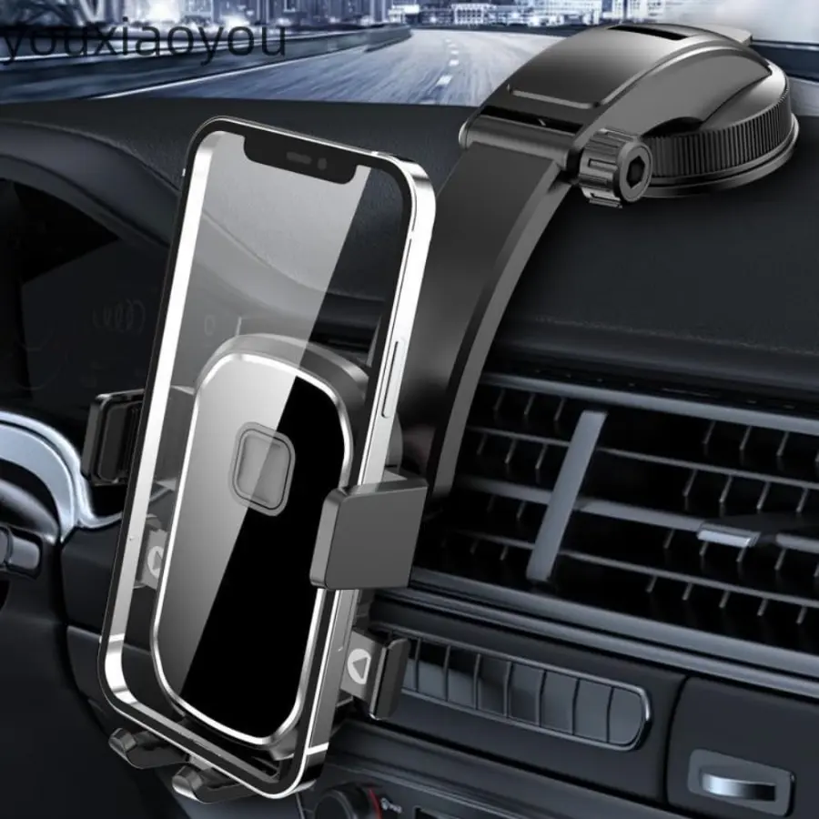 Car Accessories Auto Accessories Interior Phone Holder, 360 Degree Rotation Mounts, Adjustable Stable Suction Hold for Car Dashboard Windscreen