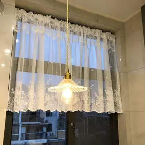 Lace Curtain, 1 Count Simple Style Curtain, Window Curtain, Home Decoration Curtain, Home Decor for Living Room Bedroom Kitchen, Home Decor Supplies