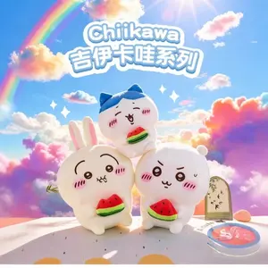 Cute Chiikawa Collectible Watermelon Plush Toy Kawaii Hachiware Usagi Momonga Soft Stuffed Pillow Perfect Gift For Anime Fans