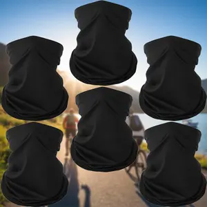 6 Pack Neck Gaiter Balaclava Bandana Gator Face Mask Scart Cover Breathable Sun Protection Headwear for Men Women