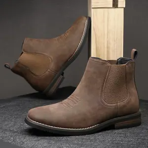 Men's Western Cowboy Boots with Handcrafted Embroidery for Outdoor Sports & Everyday Wear Classic Western Design Versatile Use Chelsea