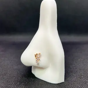 Butterfly Nose Ring - 20G Stainless Steel, 7mm Long, Shaped Design