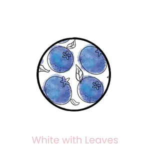 abbyrose Blueberry Doodles Adhesive Phone Grip Black White with Leaves