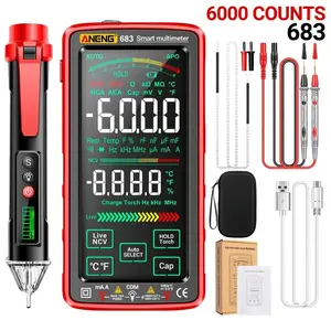 Multifunctional Digital Multimeter, Multipurpose Smart Digital Testers, Professional Electrical Measuring Instruments for AC/DC Current, Voltage, Capacitance, Temperature Measurement