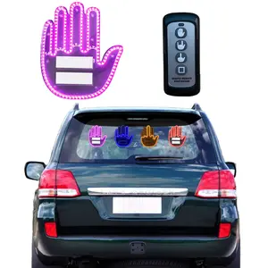 Car Gesture Lights, Car Road Rage LED Signs, 3-in-1 Funny Car Finger Lights with Remote Control, Funny Car Accessories for Men or Women, Truck Accessories and SUV Gadgets