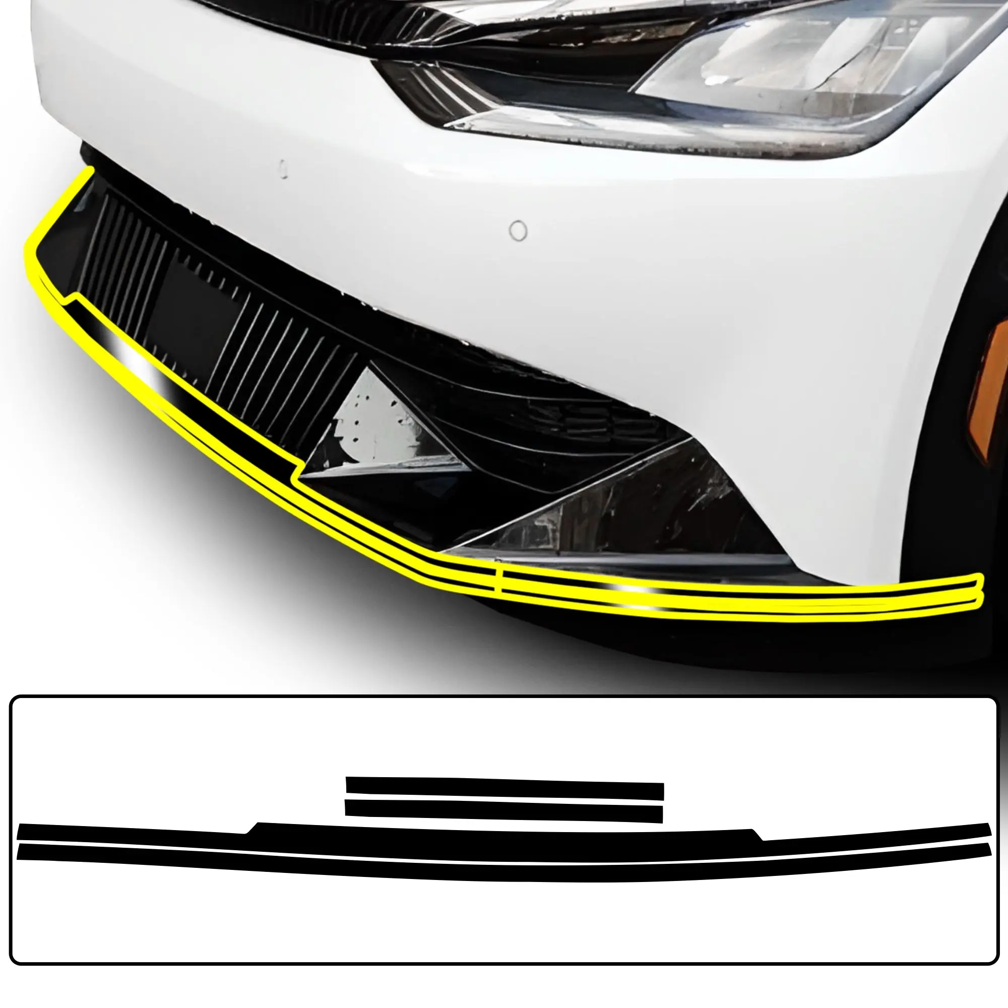 Vinyl Chrome Delete Wheel Sides Front Rear Bumper Trim Blackout Decal ...