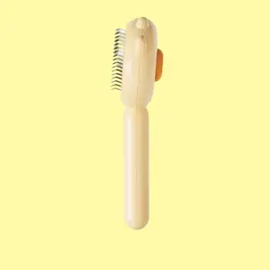 Self-Cleaning Slicker Brush: Groom & Deshed Your Long/Short Haired Cats & Dogs Easily #PetGroomingEssential #StopPetShedding #SelfCleaningPetBrush