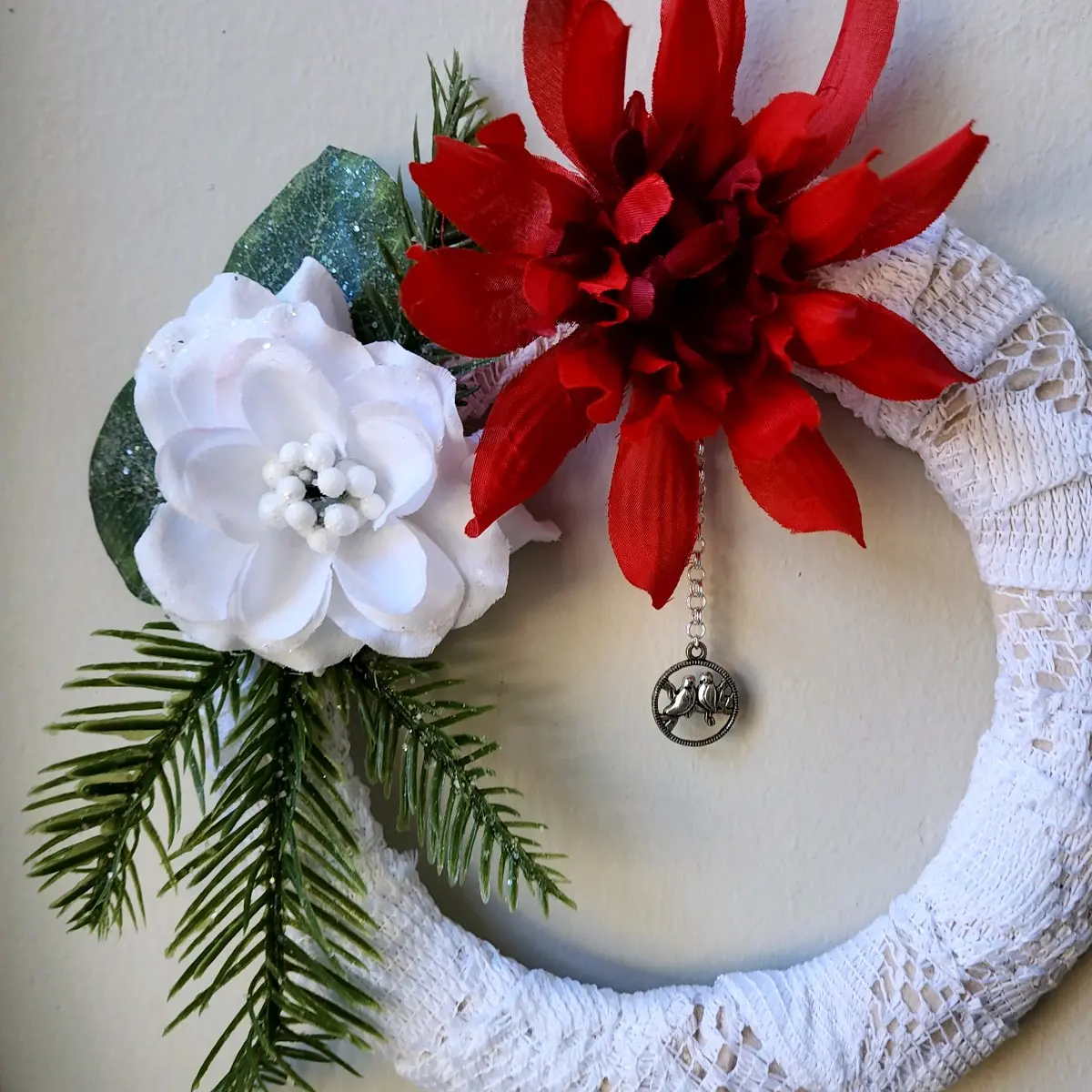 Yule Wreath | Christmas Wreath | Witch Bells | Full Moon Wreath | Bohemian Decor | 6" Wreath