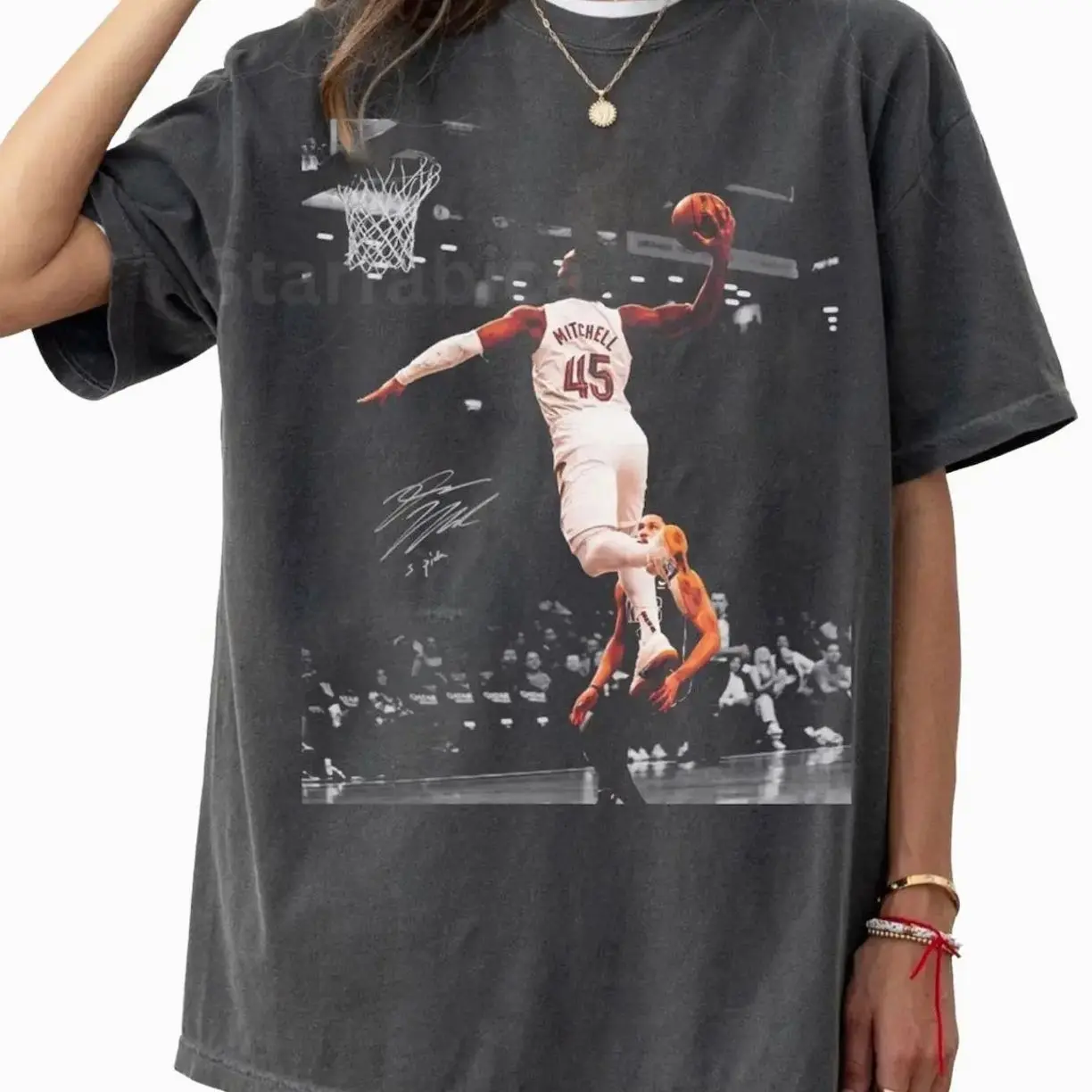 Vintage 90s Donovan Mitchell Graphic Tee, Retro Basketball Game Day Shirt, Cotton