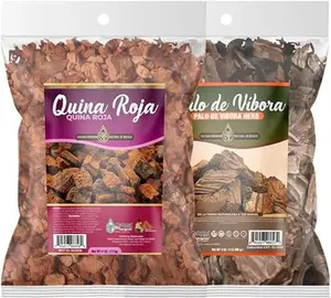 Quina Roja y Palo de Vibora 2 Pack Herb Herbal Tea 4 oz.-113g Natural Mexican Herb Hierba Wild Crafted Health Tea