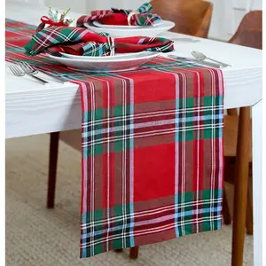 Madras Holiday Plaid Table Runner