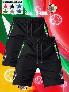 Men's 2-Piece Summer Quick-Dry Shorts Set, Outdoor Sports Beachwear, Casual Athletic Apparel, Comfortable and Breathable Design