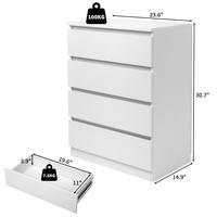 White-4 Drawer