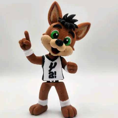 Basketball Mascot Inspired 3D Printed Magnet