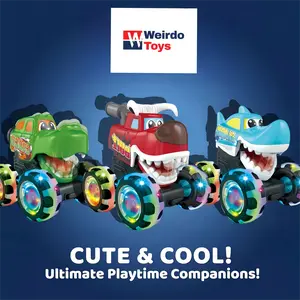 New Kids' Press & Go Dinosaur Monster Truck with Cool LED Lights Fun Toy for Children Ideal Holiday Gift Easy to Use Unique Design