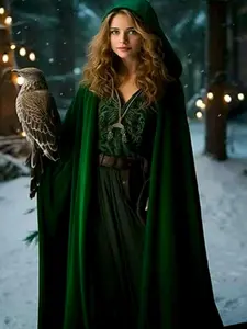 Adult Velvet Shawl, Long 150 Cm (59 Inches), No Power Needed, Perfect for Holiday Parties, Role-Playing, Party Costume Props