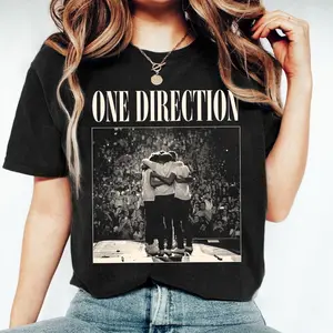 [SALE UP TO 50%] One Direction Rock Band T-Shirt, Retro Graphic Album Music Tee, Classic Pop Rock Style Outfit, Casual Streetwear Look, Unisex Oversized Gift For Women Men, Vintage Graphic